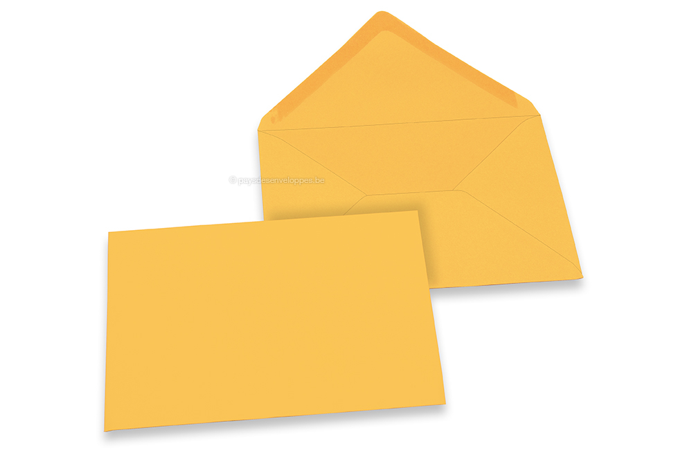 Enveloppes colorées pour cartes de voeux - jaune or, 114 x 162 mm