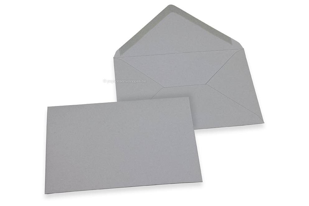 Enveloppes colorées pour cartes de voeux - gris, 114 x 162 mm