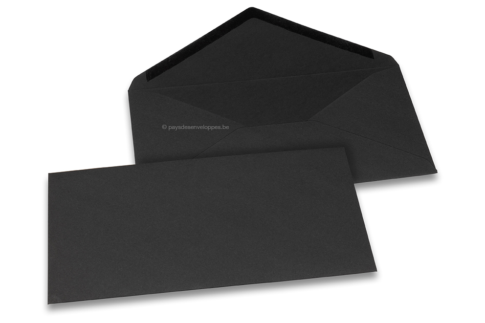 Enveloppes recyclées - noir moucheté 110 x 220 mm