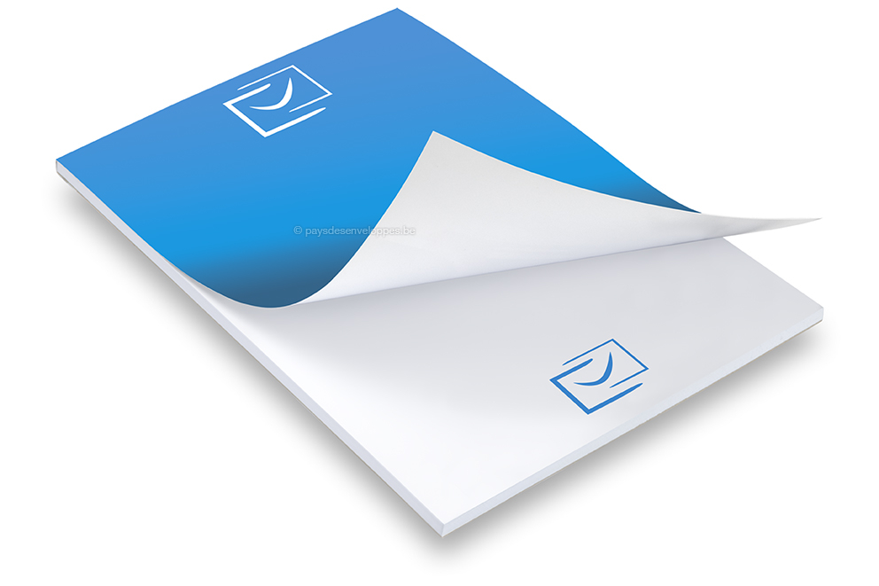 Bloc-notes personnalisé  - 210 x 297 mm, couverture avec finition mate