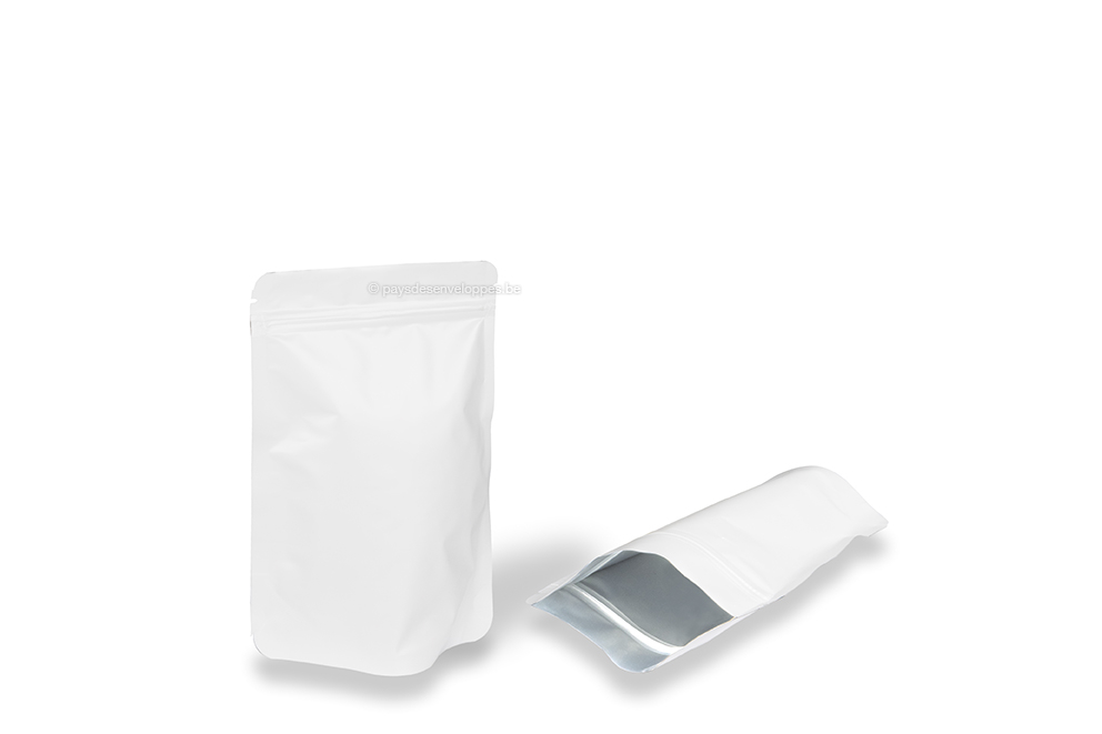 Sachets kraft blanc - 110 x 185 x 70 mm, 250 ml
